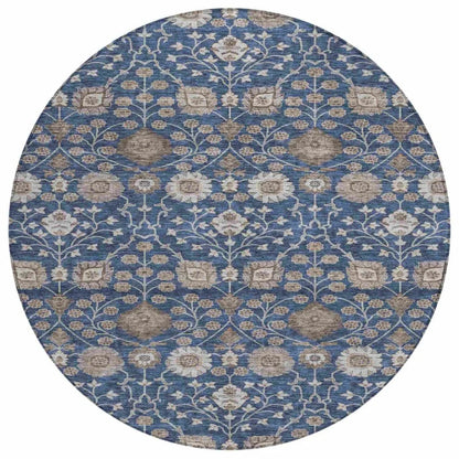 Selma Blue Washable Indoor-Outdoor Rug