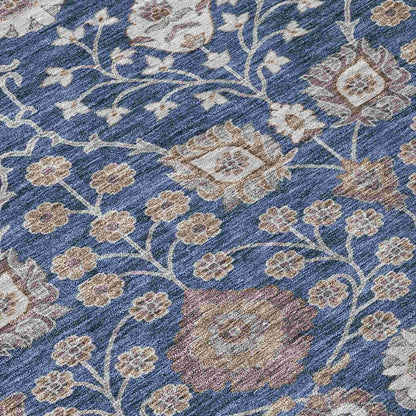 Selma Blue Washable Indoor - Outdoor Rug - LOOMLAN - LOOMLAN Rugs - Outdoor Rugs