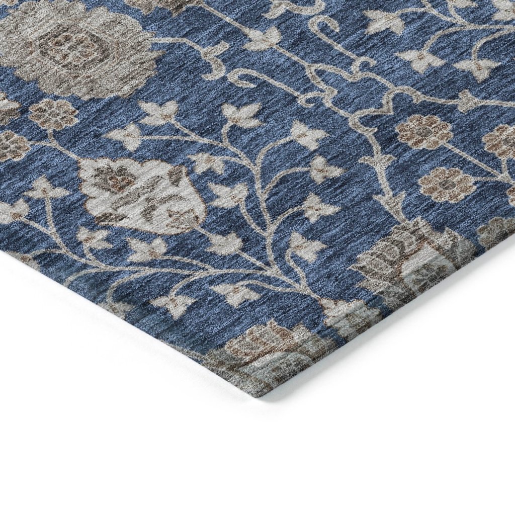 Selma Blue Washable Indoor - Outdoor Rug - LOOMLAN - LOOMLAN Rugs - Outdoor Rugs