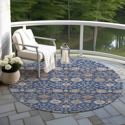 Selma Blue Washable Indoor - Outdoor Rug - LOOMLAN - LOOMLAN Rugs - Outdoor Rugs