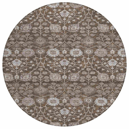 LOOMLAN Rugs Selma Brown Washable Indoor-Outdoor Rug