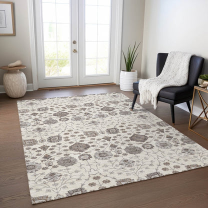 Selma Ivory Washable Indoor - Outdoor Rug - LOOMLAN - LOOMLAN Rugs - Outdoor Rugs