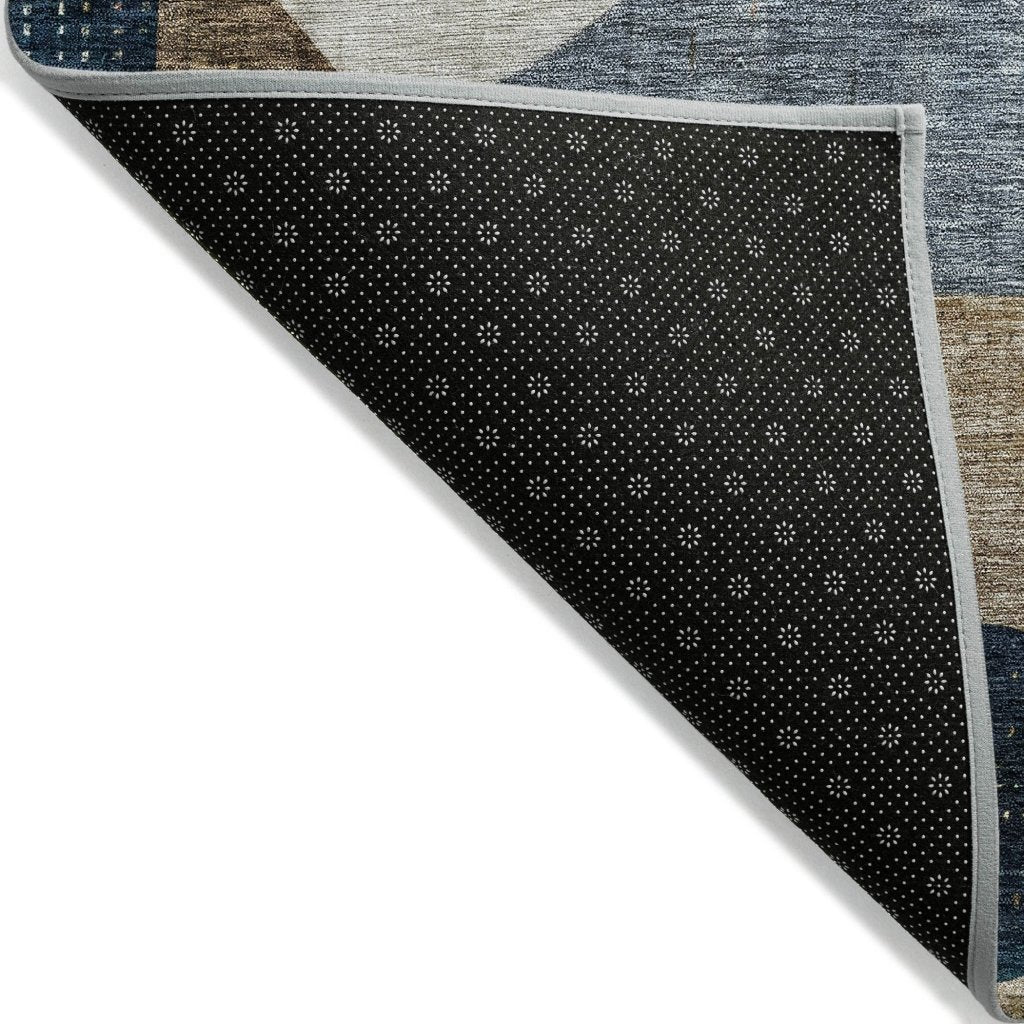 LOOMLAN Rugs Seraphine Blue Washable Indoor-Outdoor Rug