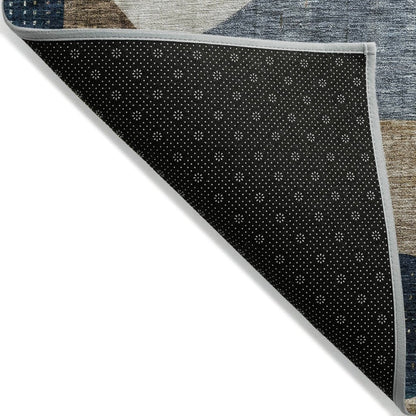 LOOMLAN Rugs Seraphine Blue Washable Indoor-Outdoor Rug