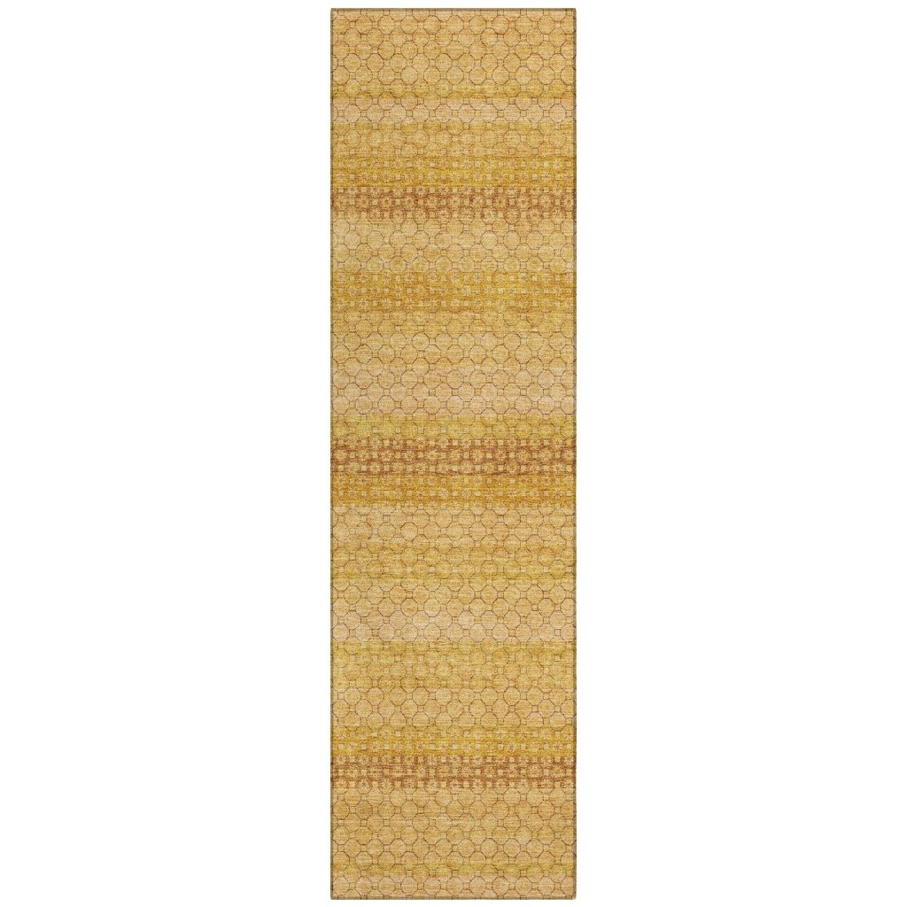 LOOMLAN Rugs Serenith Gold Washable Indoor-Outdoor Rug