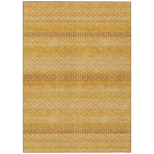 LOOMLAN Rugs Serenith Gold Washable Indoor-Outdoor Rug