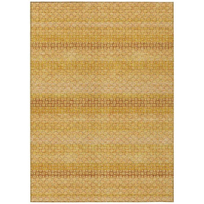 LOOMLAN Rugs Serenith Gold Washable Indoor-Outdoor Rug