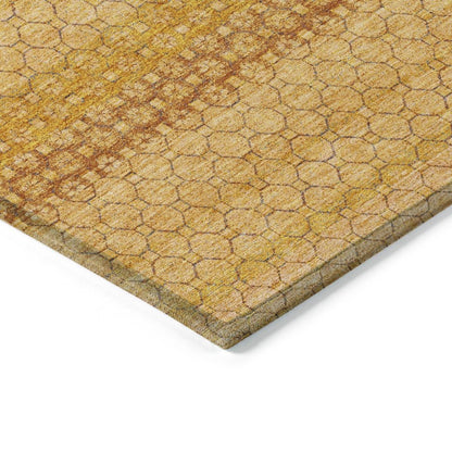 LOOMLAN Rugs Serenith Gold Washable Indoor-Outdoor Rug