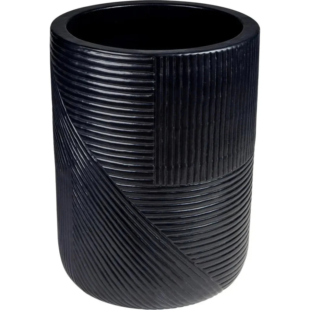 Serenity Black Outdoor Planter Set of 2 - LOOMLAN - Seasonal Living - Planters