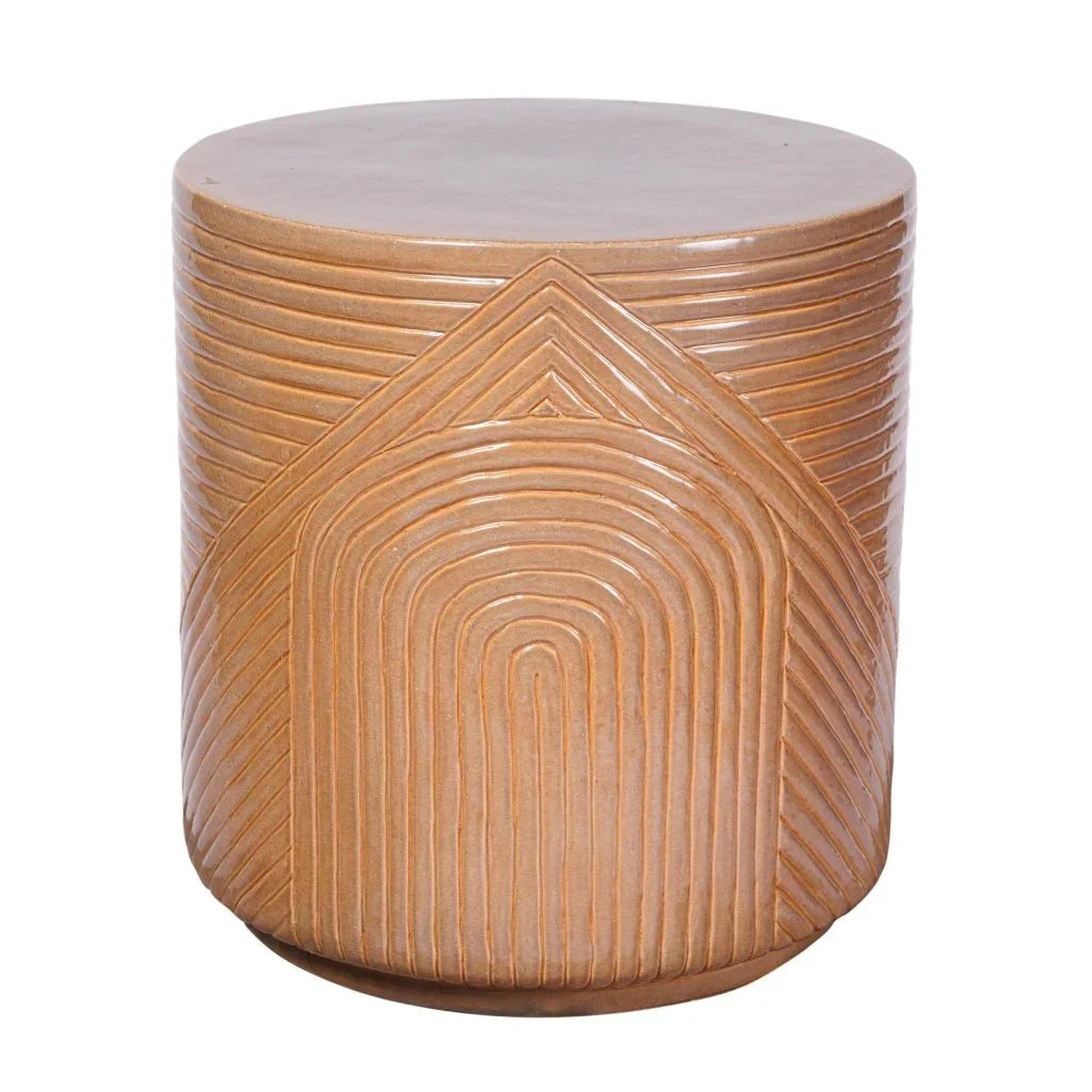 Serenity Textured Ceramic Patio Stool