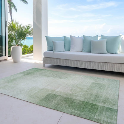 LOOMLAN Rugs Serephina Green Washable Indoor-Outdoor Rug