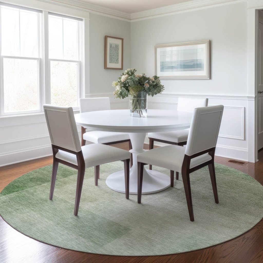 LOOMLAN Rugs Serephina Green Washable Indoor-Outdoor Rug