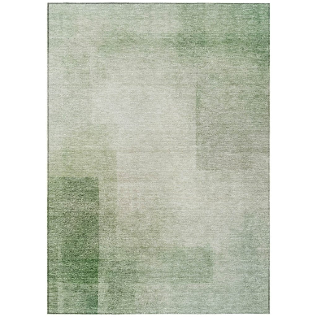 LOOMLAN Rugs Serephina Green Washable Indoor-Outdoor Rug