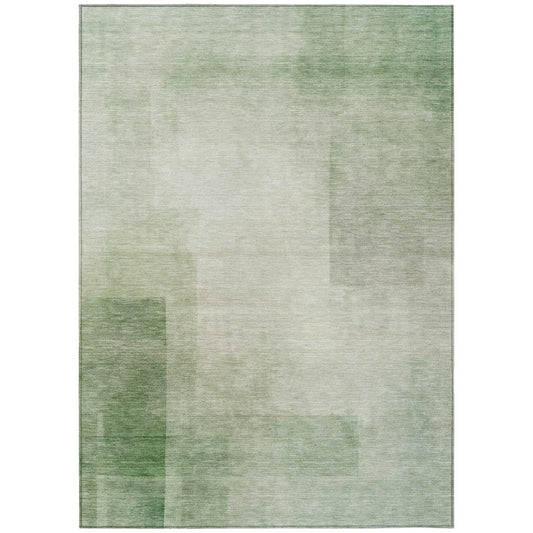 LOOMLAN Rugs Serephina Green Washable Indoor-Outdoor Rug