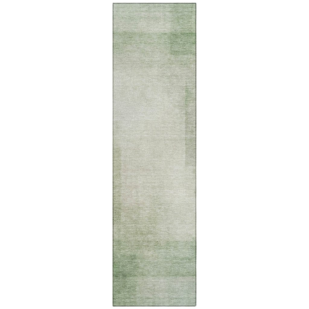 LOOMLAN Rugs Serephina Green Washable Indoor-Outdoor Rug