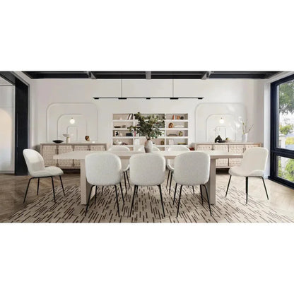 Session 2 - Pack Dining Chair in Ivory Boucle - LOOMLAN - Diamond Sofa - Dining Chairs