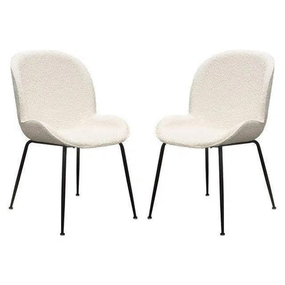 Session 2 - Pack Dining Chair in Ivory Boucle - LOOMLAN - Diamond Sofa - Dining Chairs