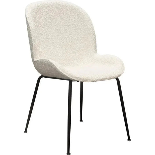 Diamond Sofa Session 2-Pack Dining Chair in Ivory Boucle