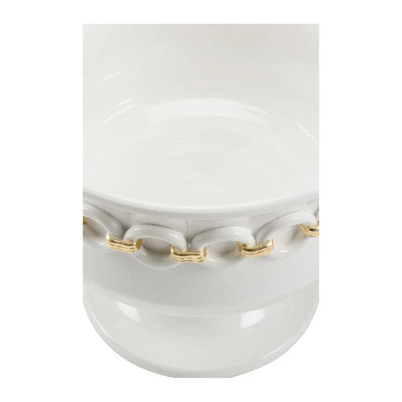 Shackleford Ceramic Made White Planter - LOOMLAN - Wildwood - Planters