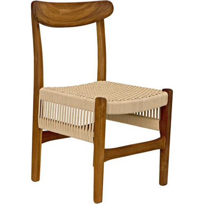 Shagira Chair, Teak with Woven Rope - LOOMLAN - Noir - Dining Chairs