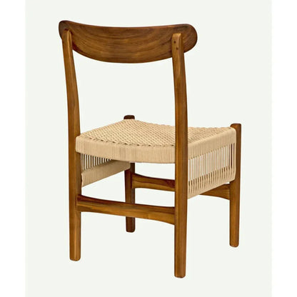 Shagira Chair, Teak with Woven Rope - LOOMLAN - Noir - Dining Chairs