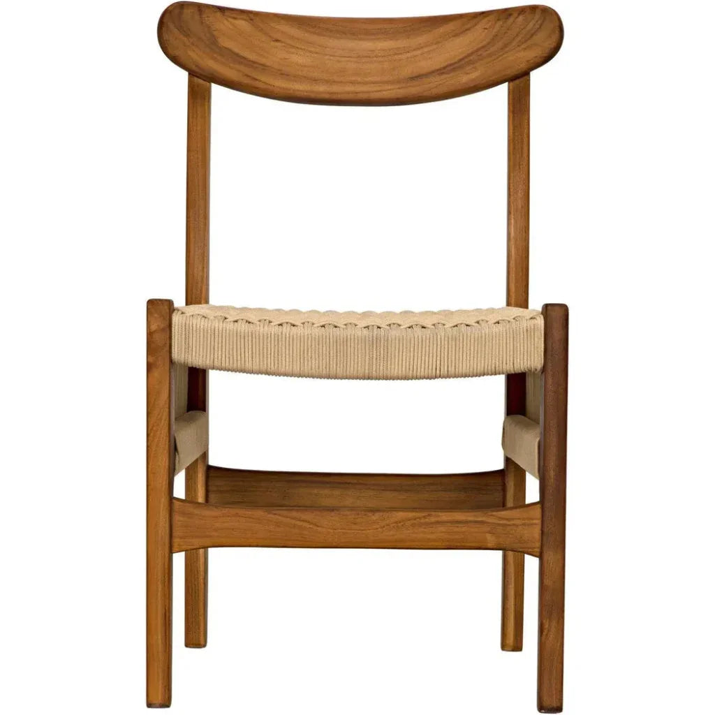 Shagira Chair, Teak with Woven Rope - LOOMLAN - Noir - Dining Chairs