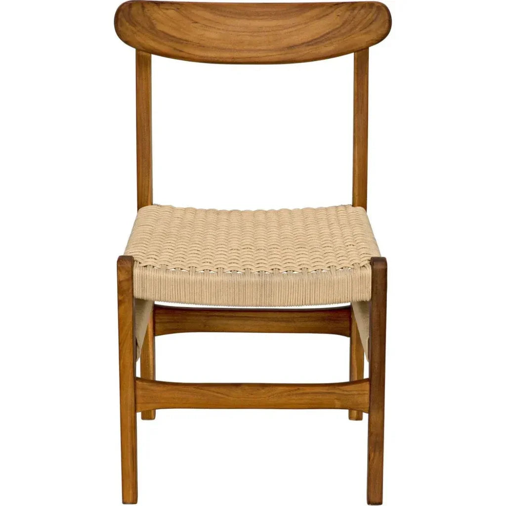 Shagira Chair, Teak with Woven Rope - LOOMLAN - Noir - Dining Chairs