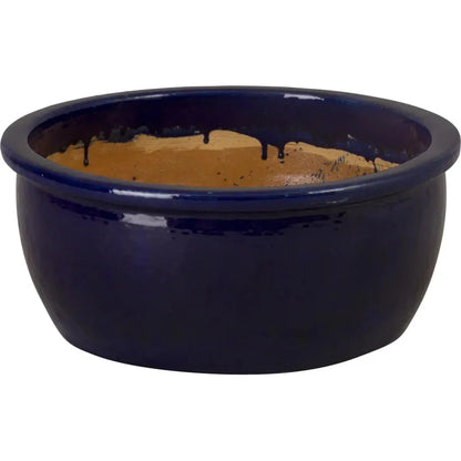 Shallow Round Ceramic Lip Planter
