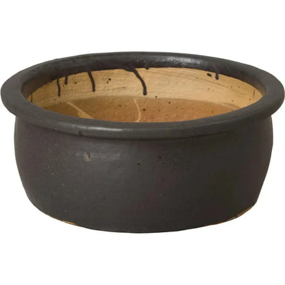 Shallow Round Ceramic Lip Planter