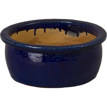 Shallow Round Ceramic Lip Planter