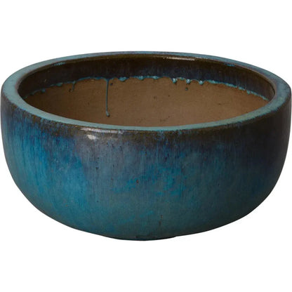 Shallow Round Ceramic Planter
