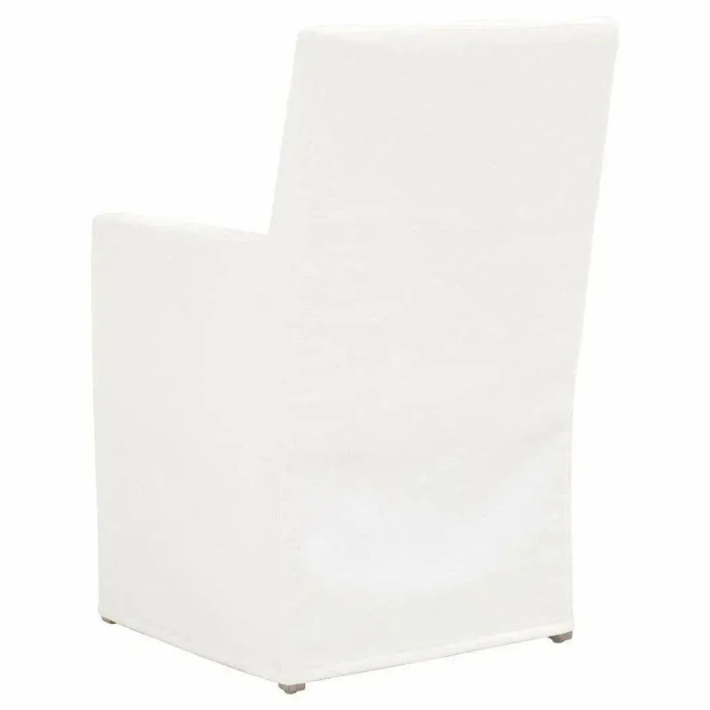 Shelter Slipcover Arm Chair LiveSmart White Birch Wood - LOOMLAN - Essentials For Living - Dining Chairs