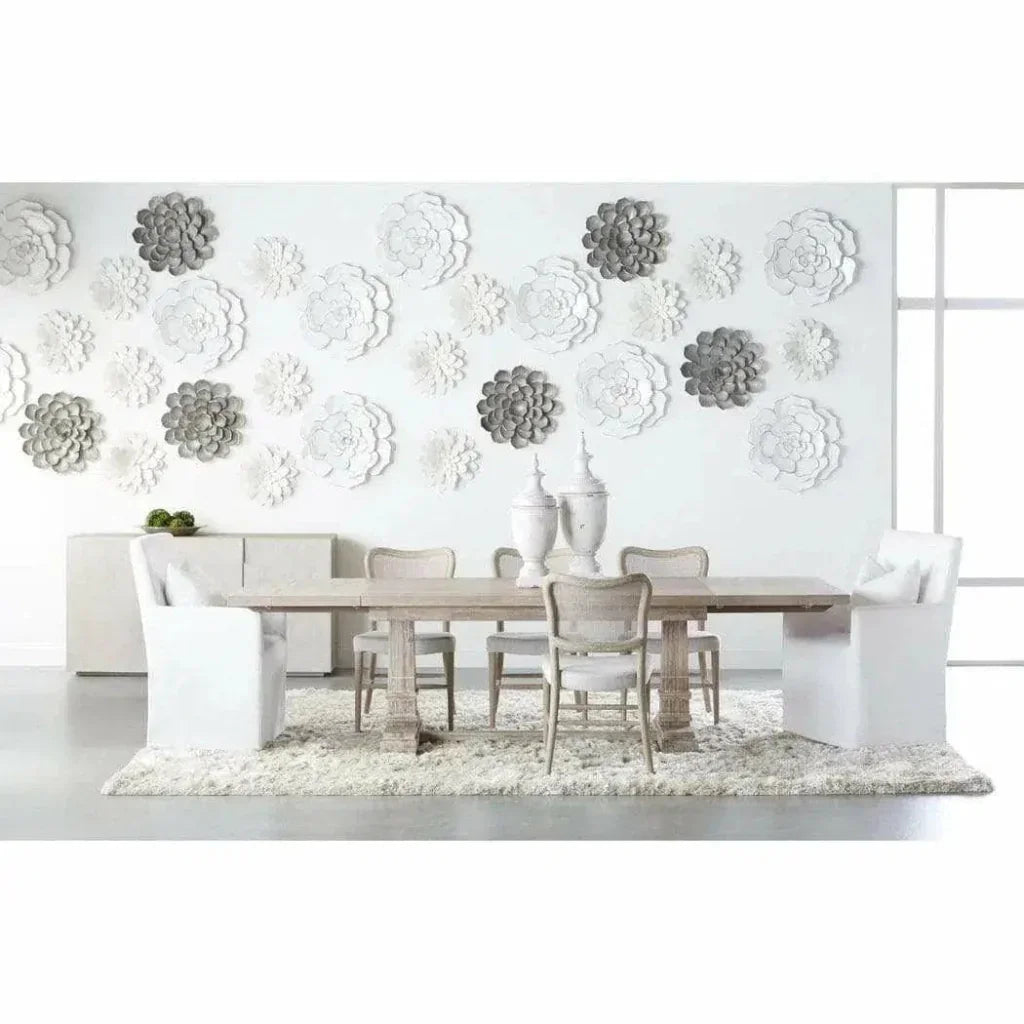 Shelter White Slipcover Arm Chair Casters - LOOMLAN - Essentials For Living - Dining Chairs