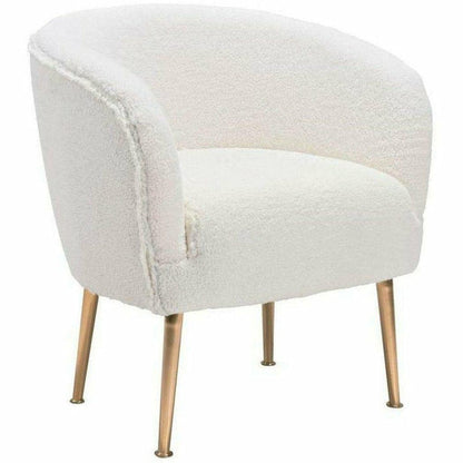 Sherpa Accent Chair Beige & Gold - Sideboards and Things Accents_Gold, Brand_Zuo Modern, Color_Beige, Color_Gold, Finish_Polished, Materials_Metal, Materials_Wood, Metal Type_Steel, Product Type_Occasional Chair, Upholstery Type_Fabric Blend, Upholstery Type_Polyester, Wood Species_Plywood