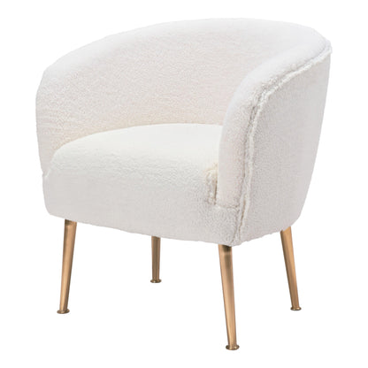 Sherpa Accent Chair Beige & Gold - Sideboards and Things Accents_Gold, Brand_Zuo Modern, Color_Beige, Color_Gold, Finish_Polished, Materials_Metal, Materials_Wood, Metal Type_Steel, Product Type_Occasional Chair, Upholstery Type_Fabric Blend, Upholstery Type_Polyester, Wood Species_Plywood