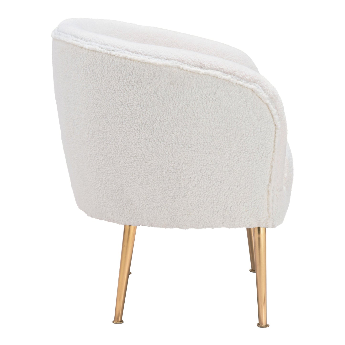 Sherpa Accent Chair Beige & Gold - Sideboards and Things Accents_Gold, Brand_Zuo Modern, Color_Beige, Color_Gold, Finish_Polished, Materials_Metal, Materials_Wood, Metal Type_Steel, Product Type_Occasional Chair, Upholstery Type_Fabric Blend, Upholstery Type_Polyester, Wood Species_Plywood