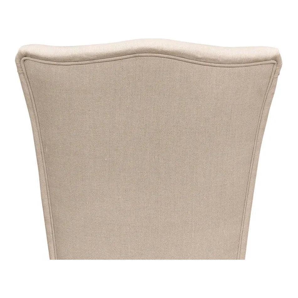 Side chair Cortina White With Linen Flax - LOOMLAN - Sarreid - Accent Chairs