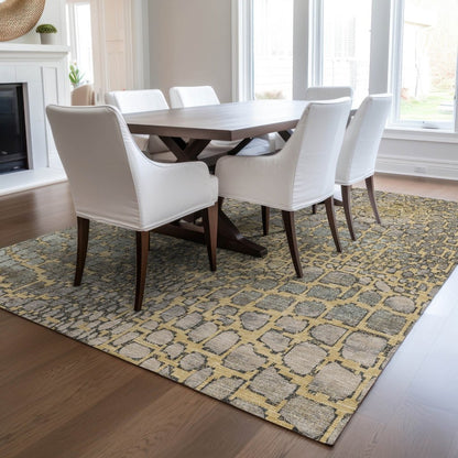 LOOMLAN Rugs Siena Gold Washable Indoor-Outdoor Rug