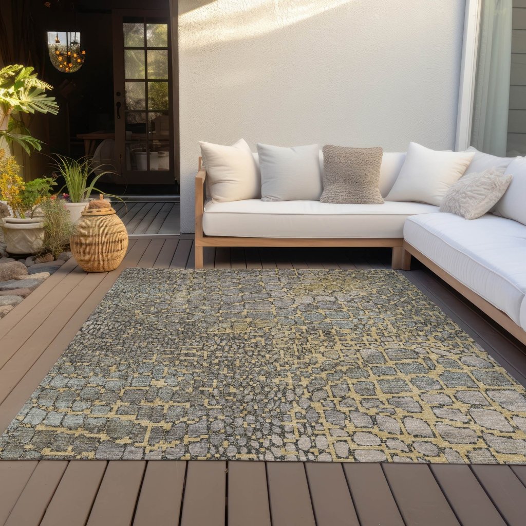 LOOMLAN Rugs Siena Gold Washable Indoor-Outdoor Rug
