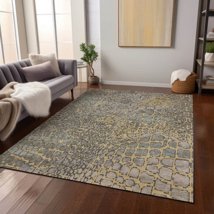LOOMLAN Rugs Siena Gold Washable Indoor-Outdoor Rug