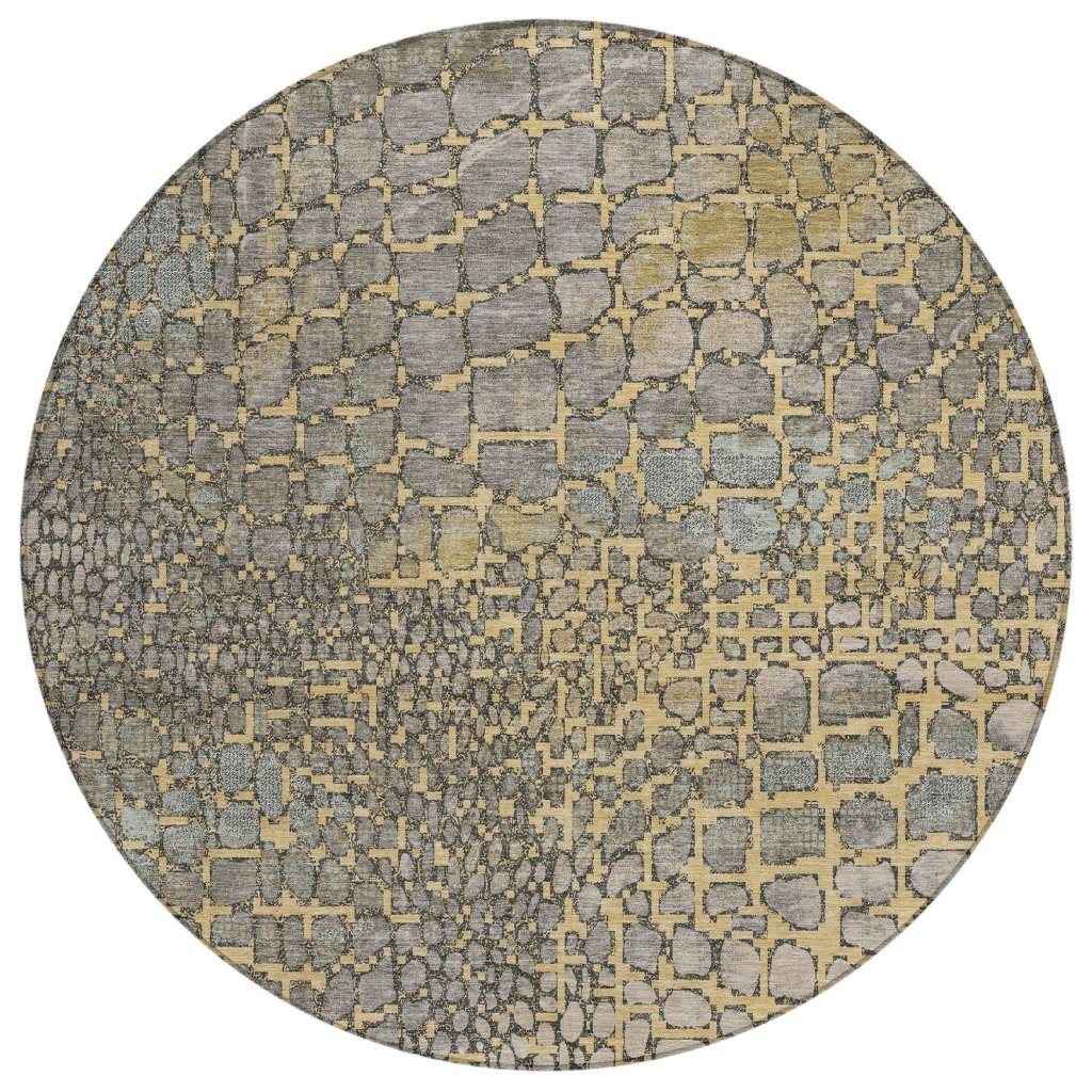 LOOMLAN Rugs Siena Gold Washable Indoor-Outdoor Rug