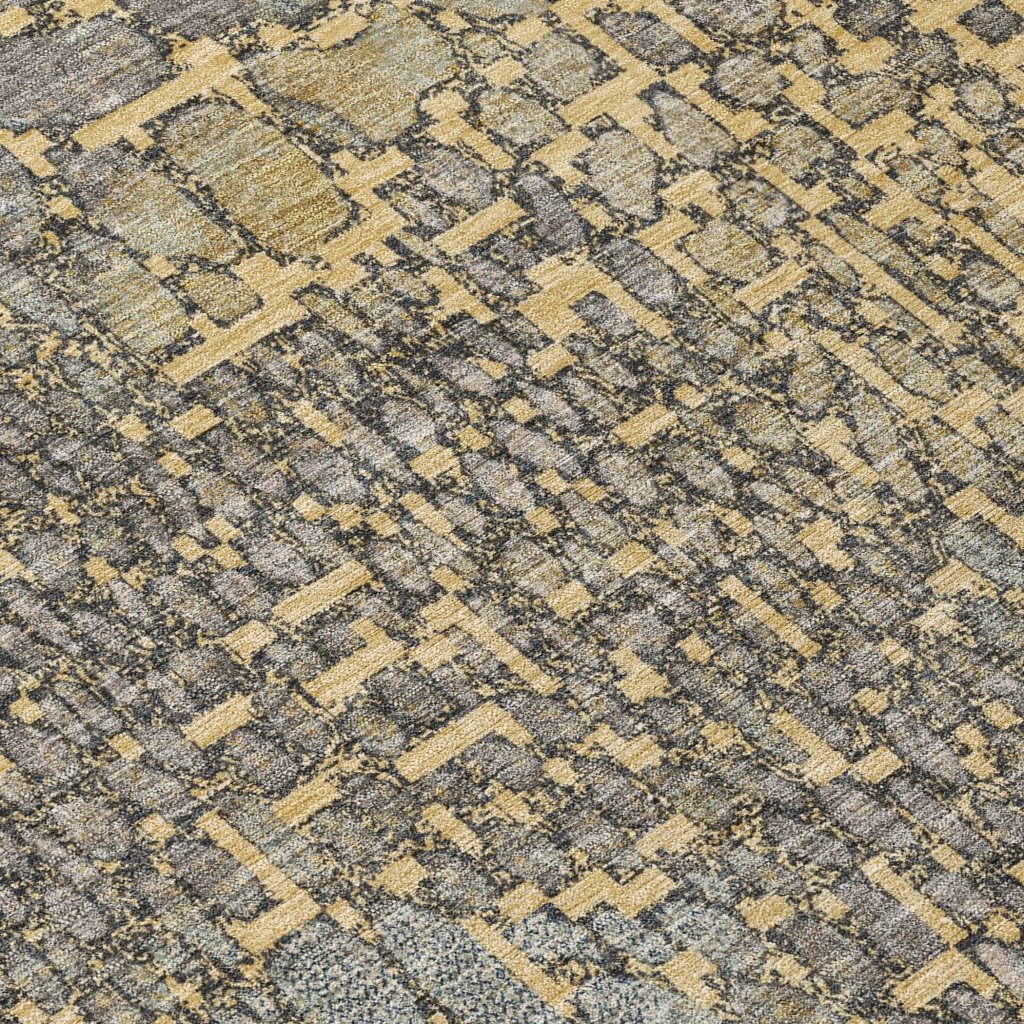 LOOMLAN Rugs Siena Gold Washable Indoor-Outdoor Rug