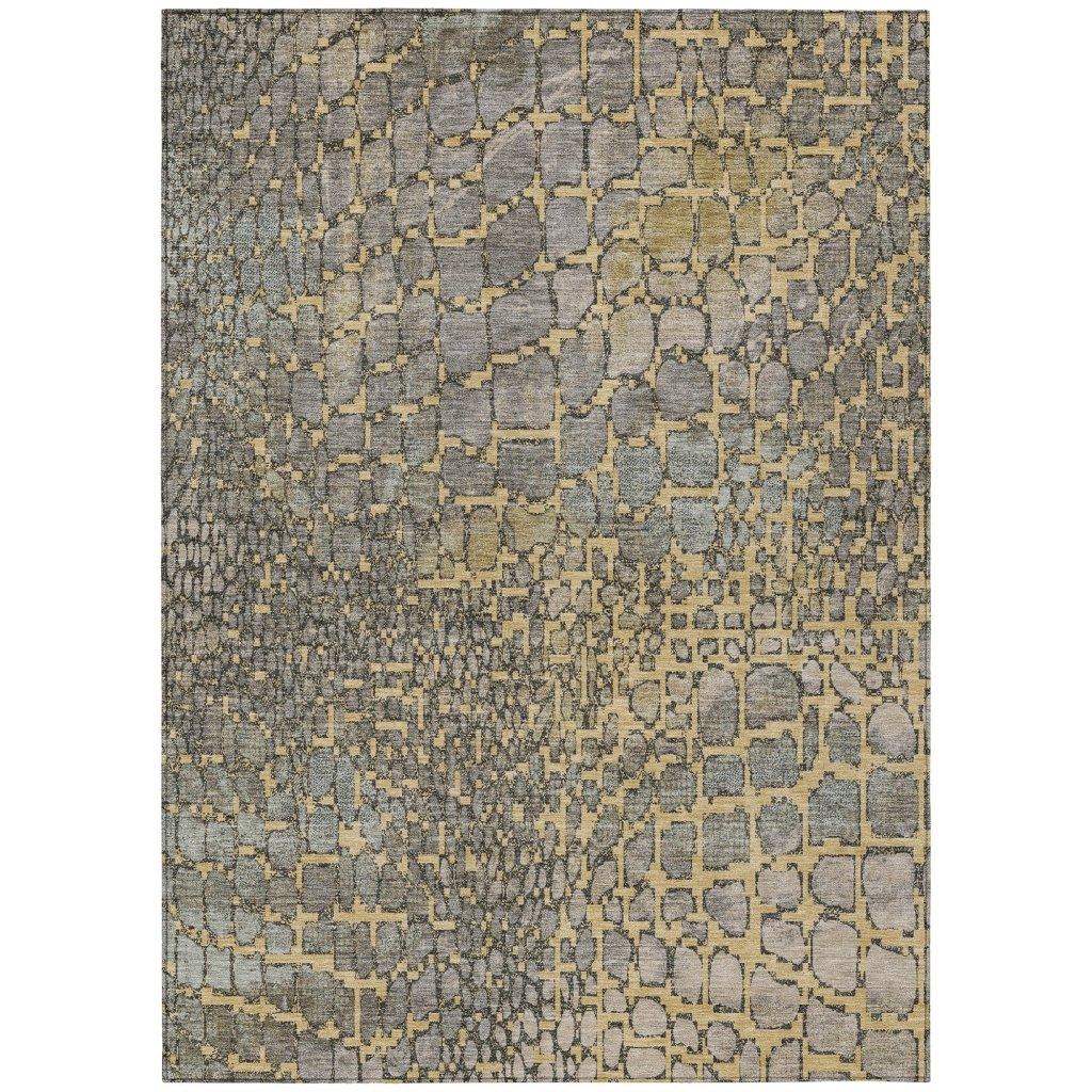 LOOMLAN Rugs Siena Gold Washable Indoor-Outdoor Rug