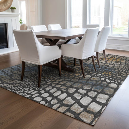 LOOMLAN Rugs Siena Gray Washable Indoor-Outdoor Rug
