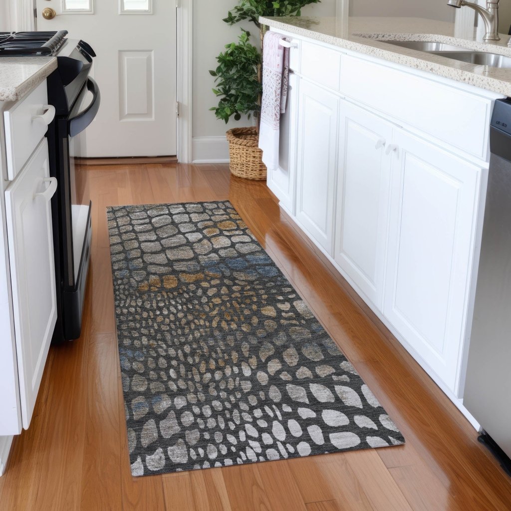 LOOMLAN Rugs Siena Gray Washable Indoor-Outdoor Rug