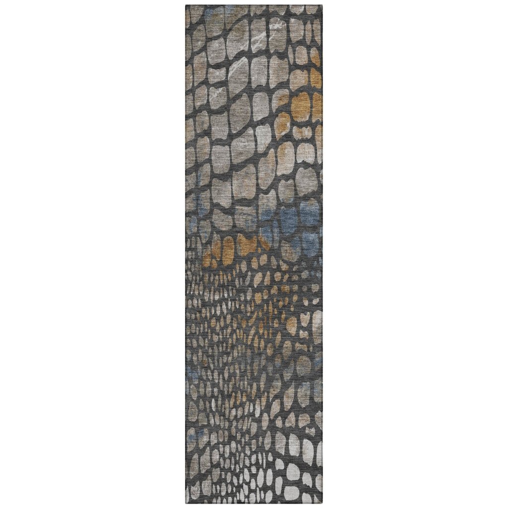 LOOMLAN Rugs Siena Gray Washable Indoor-Outdoor Rug