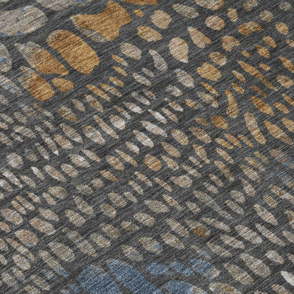 LOOMLAN Rugs Siena Gray Washable Indoor-Outdoor Rug