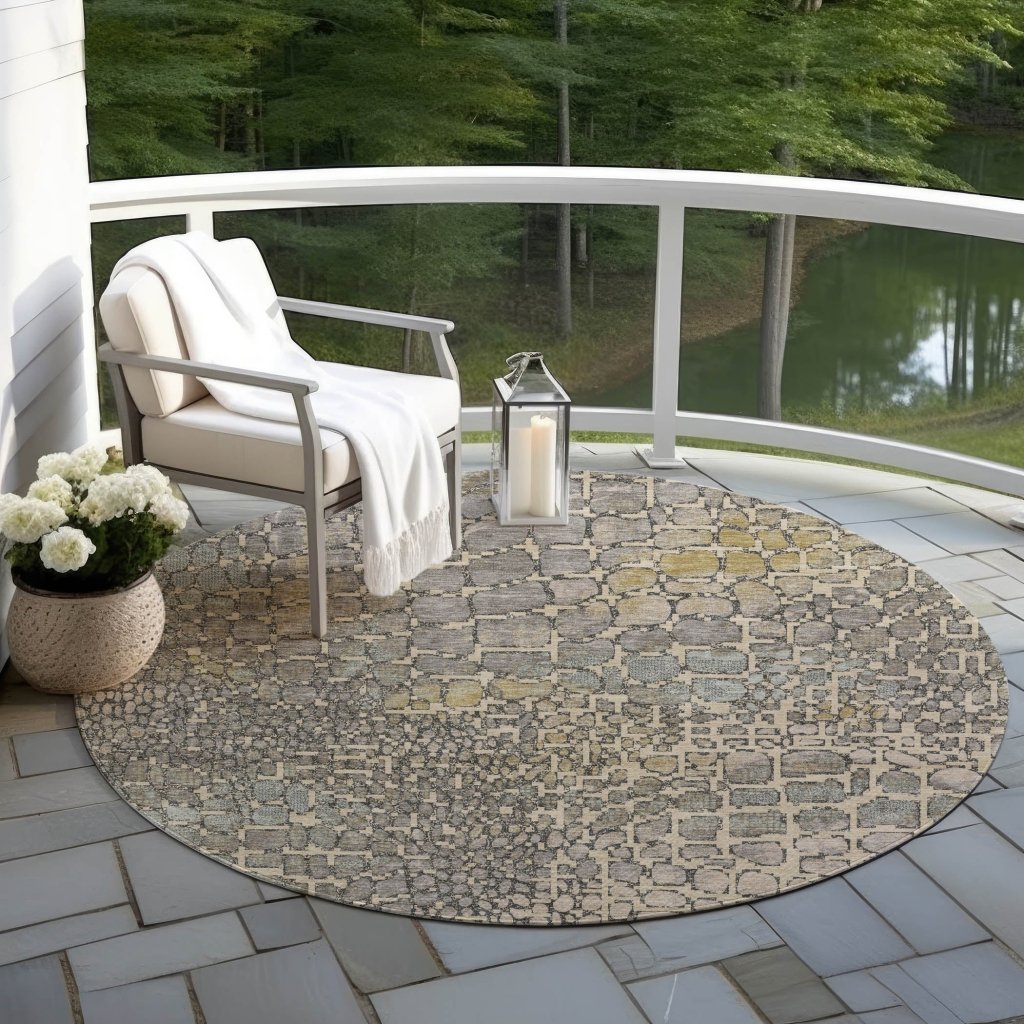 LOOMLAN Rugs Siena Ivory Washable Indoor-Outdoor Rug