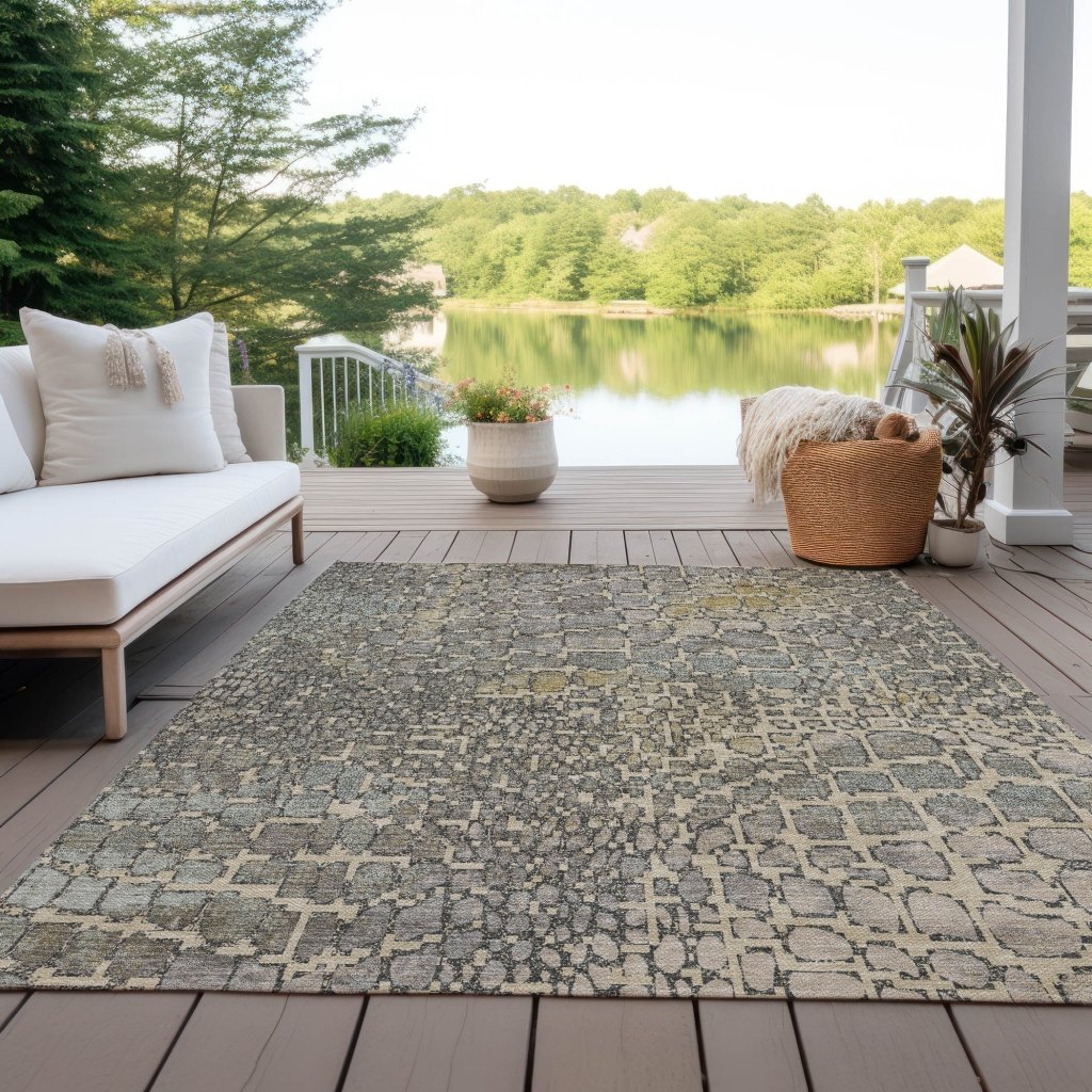 LOOMLAN Rugs Siena Ivory Washable Indoor-Outdoor Rug