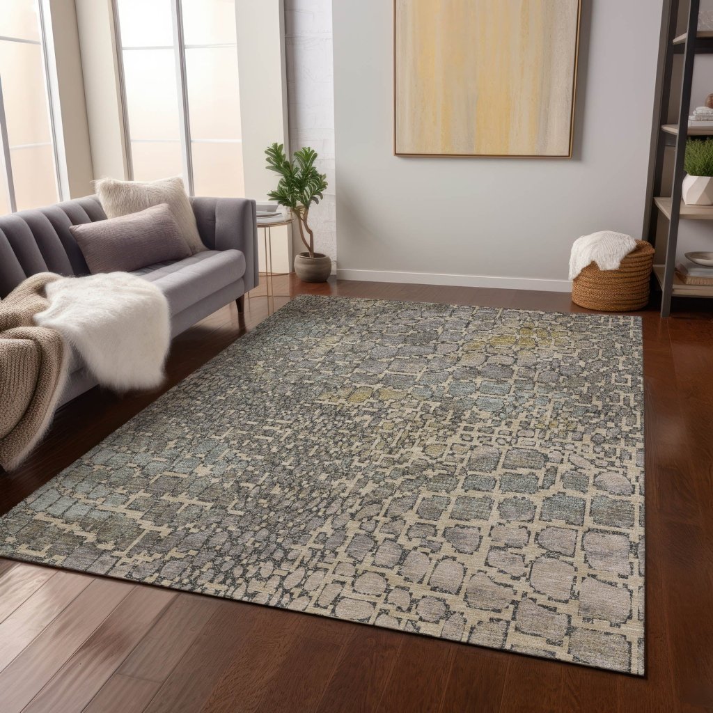 LOOMLAN Rugs Siena Ivory Washable Indoor-Outdoor Rug